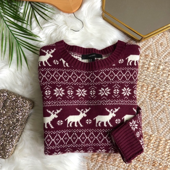 forever 21 reindeer sweater